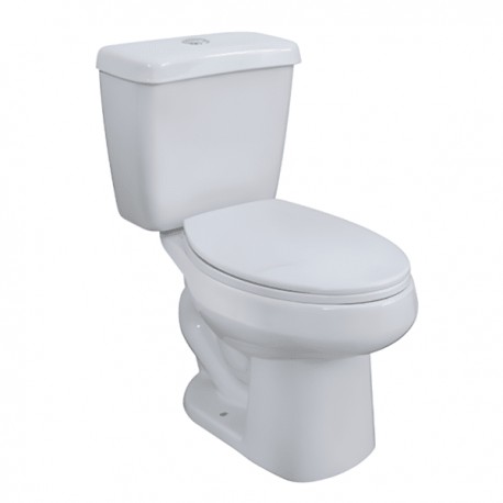 WC Comfort Alargado con Botón Superior Blanco Ceramosa