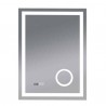 Espejo Touch Luz LED con Aumento para Maquillaje Reloj Digital Indicador de Temperatura 80X60 CM EL8060P