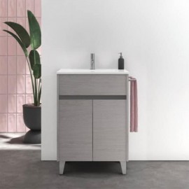 Gabinete Band Blanco Melamina Nuuk con Lavabo Orbis 62cm x 74cm Esbaño 90405