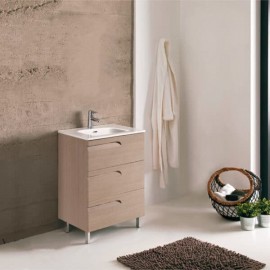 Gabinete Vitale Drift Wood con Lavabo Orbis 81cm x 46cm Esbaño 90363