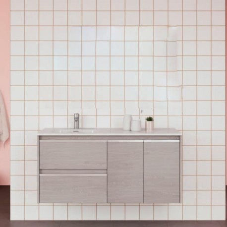 Gabinete Volado Style Melamina Nuuk con Lavabo Orbis 121cm x 46cm Esbaño 90374