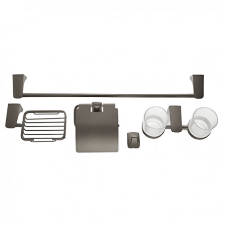 Juego de Accesorios Zinc Gris 5 PZA JAZ9600G
