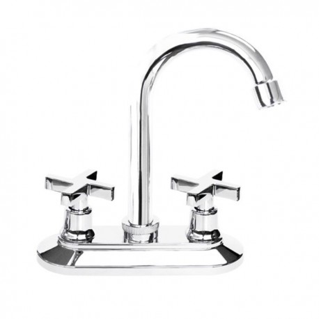 Mezcladora para Lavabo 4? Cardia Cromo Metalflu 04103