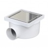 Cespol Bote Compacto Cuadrado Minimalista Rejilla Acero Inoxidable 1 Salida a 2? Fleximatic 2611