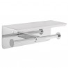 Porta Rollo Doble con Soporte para Celular Cromado Riviera 46356
