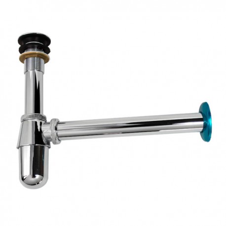 Cespol para Lavabo con Contra Tipo Bote Cromo Metalflu 29294
