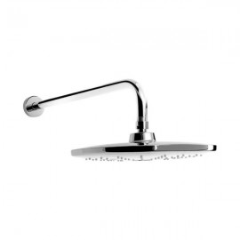 Regadera Cuadrada Multichorro de Plato Ancho 10?x10? (25 cm x 25 cm) con Brazo Angular 90° y Chapeton H-3303-C/B Helvex