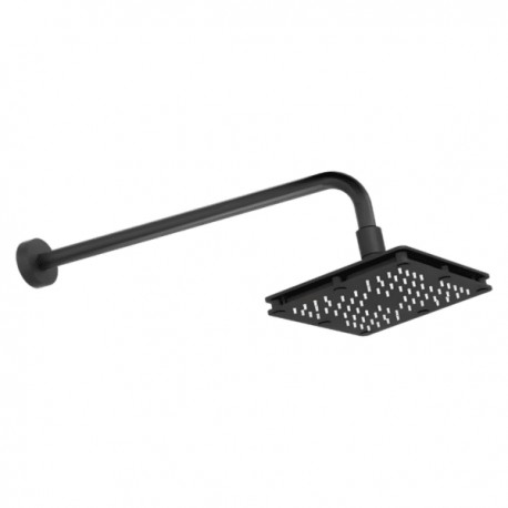 Regadera de Chorro Fijo con Brazo y Chapetón Kubica Ebano H3006-TR035-EB Helvex