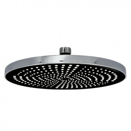 Regadera Redonda 25cm Cromo/Negro RT2002C
