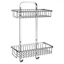 Repisa de Rejilla Rectangular Doble Cromo REJ-04 Helvex