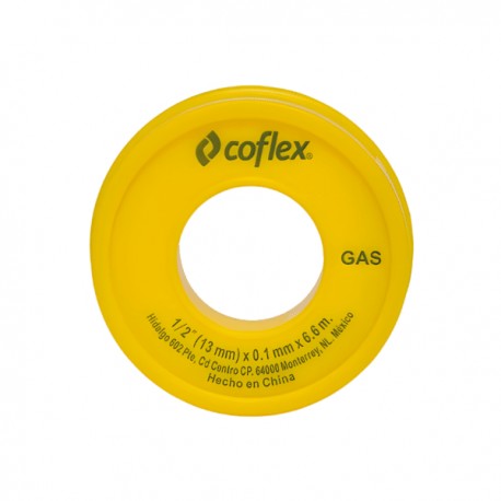 Cinta Selladora de Roscas para Tuberías de Gas 3/4? x 6 metros Coflex WTG34-60