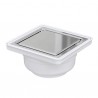 Coladera Universal Cuadrada Minimalista Rejilla Acero Inoxidable Fleximatic 2605